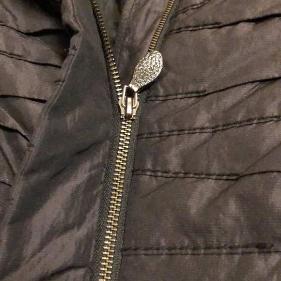 Laundry By Shelli Segal Plum Puffer Jacket Hood M - Picture 6 of 8